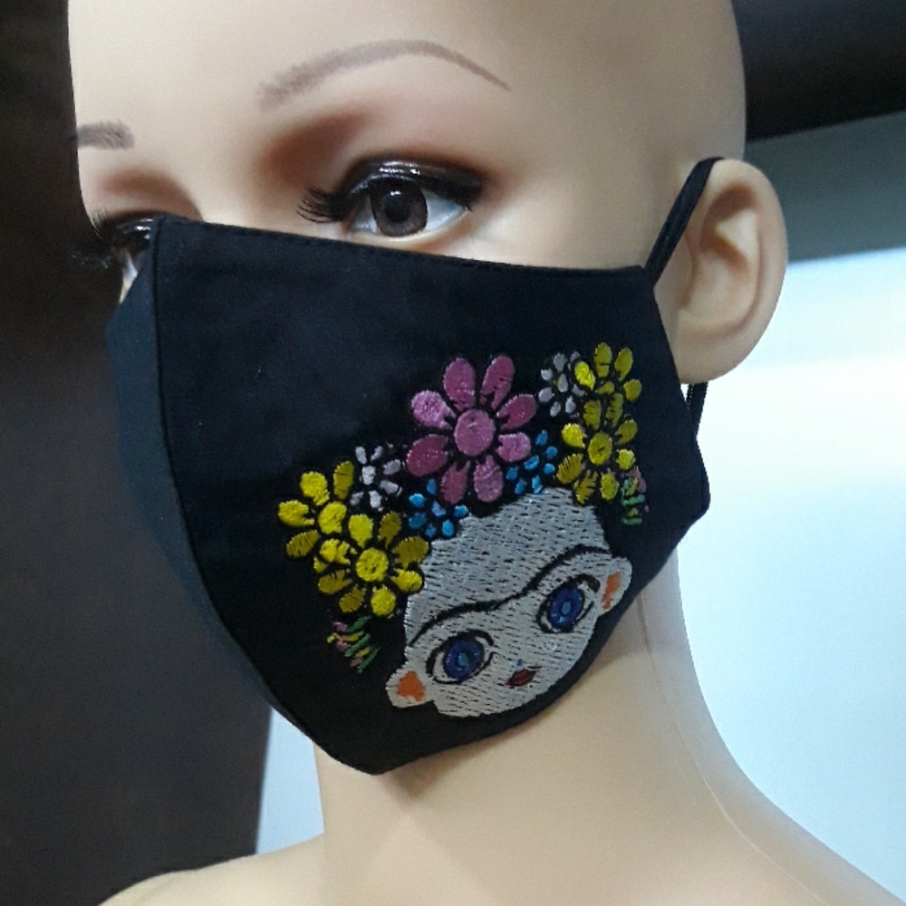 Mexican Embroidered Face Mask - Picture 3 of 4